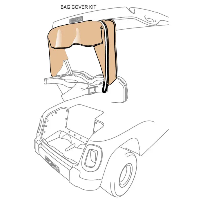 REAR BAG COVER KIT,TXT,BLK