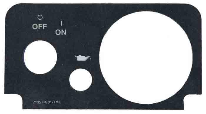 Oil/Fuel Gauge Console Decal (Without Lights)